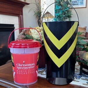 Radio City Rockettes Christmas Spectacular Set of 2 Popcorn Containers Tub Hat